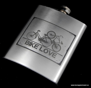 Nerezová placatka Bike Love